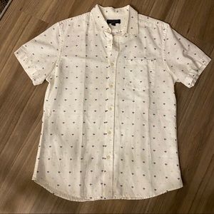 Banana Republic Slim Fit Linen Button Down - Large